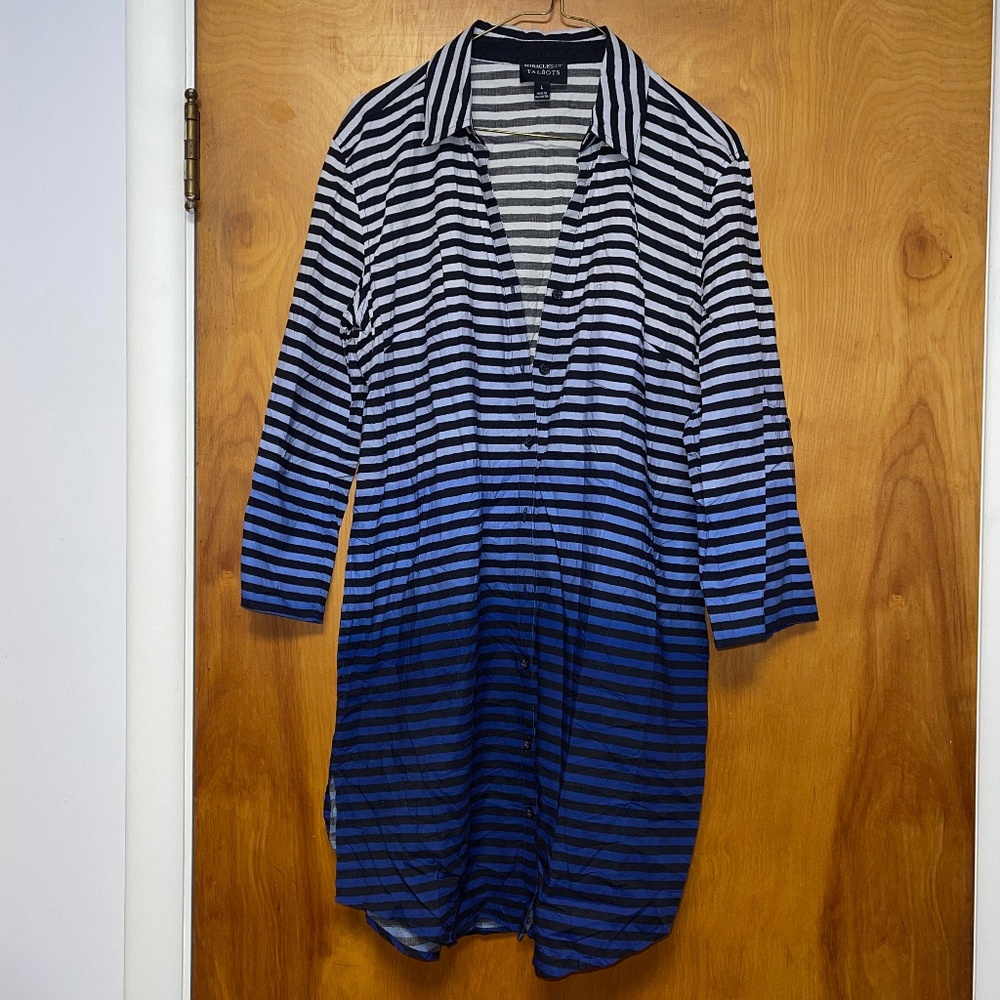 Miraclesuit Talbots Beach shirt with ombré stripes